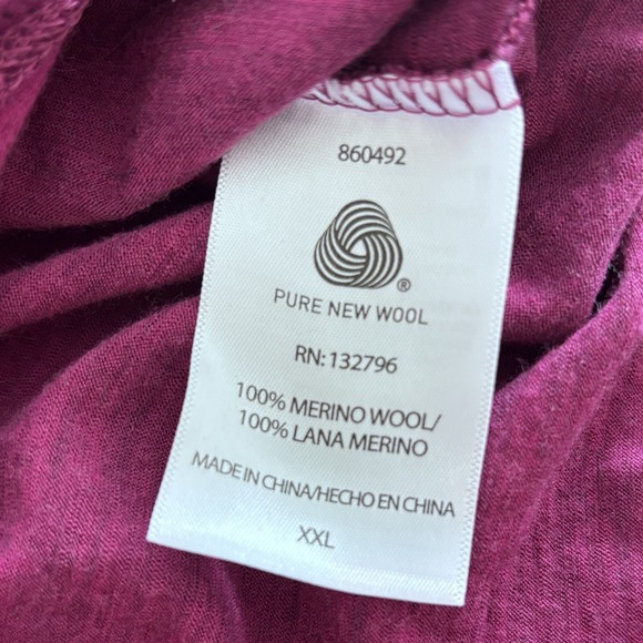 Segments Tee Womens XXL Merino Wool Base Layer Long Sleeve Crew Pink Outdoor - Picture 5 of 7